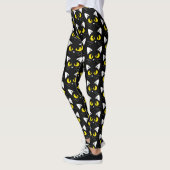 Leggings Motif de chats noirs de Halloween (Gauche)