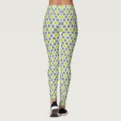 Leggings Motif de chaux et d'hexagone gris (Dos)