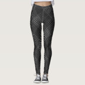 Leggings Motif de chèques Diagonal 2tn.b Black BG (Devant)