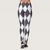 Leggings Motif de chèques en noir et blanc (Dos)