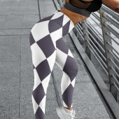 Leggings Motif de chèques en noir et blanc