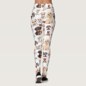 Leggings Motif de chien cochon (Dos)