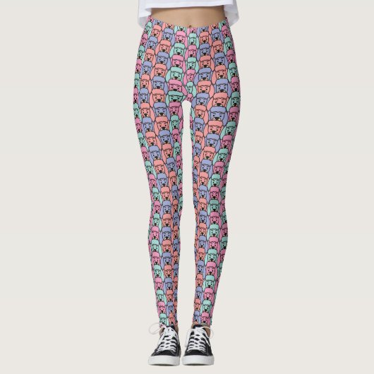 Leggings Motif de chien imprimé (Devant)
