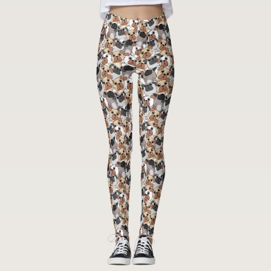 Leggings Motif de chien mou (Devant)
