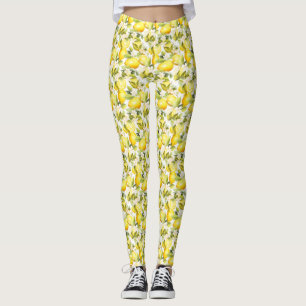 Leggings Motif de citron de la côte d'Amalfi