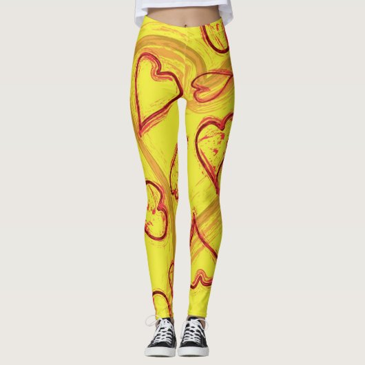 Leggings Motif de coeur (Devant)