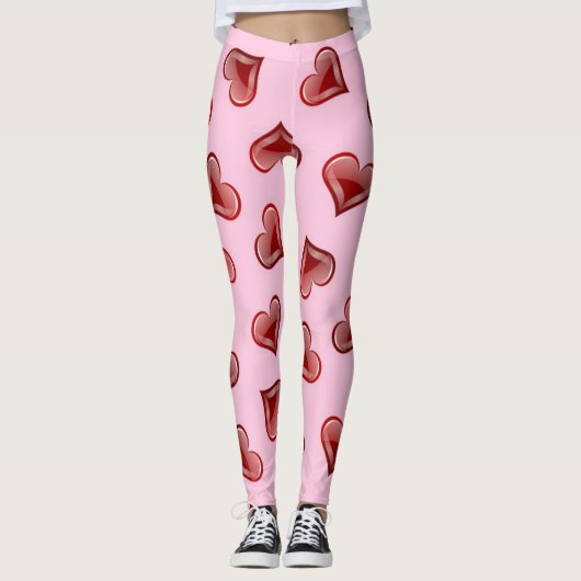Leggings Motif de coeur (Devant)