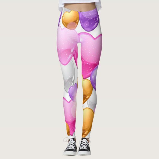 Leggings Motif de coeur (Devant)