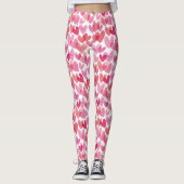 Leggings Motif de coeur aquarelle (Devant)