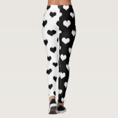 Leggings Motif de coeur Black White Love (Dos)