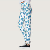 Leggings Motif de coeur bleu (Gauche)