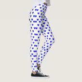 Leggings Motif de Coeur Bleu Classique Conception Minimalis (Droite)