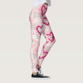 Leggings Motif de cœur moderne avec fond de script (8) (Droite)