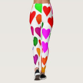 Leggings Motif de cœur multicolore vibrant (Dos)
