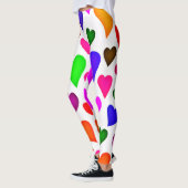 Leggings Motif de cœur multicolore vibrant (Gauche)