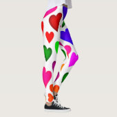 Leggings Motif de cœur multicolore vibrant (Droite)