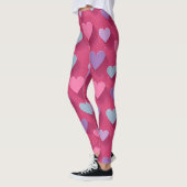 Leggings Motif de coeur rose Neon (Gauche)