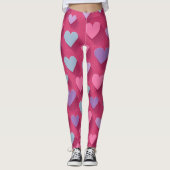 Leggings Motif de coeur rose Neon (Devant)