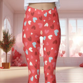 Leggings Motif de coeur rouge et rose de la Saint-Valentin