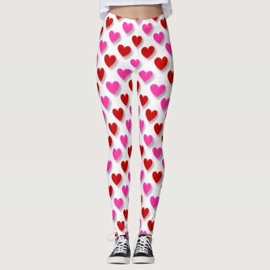 Leggings Motif de coeur simple (Devant)