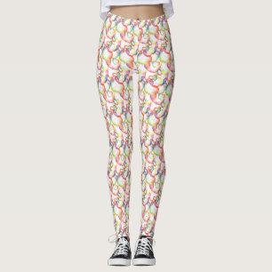 Leggings Motif de cœurs abstraits qui se chevauchent