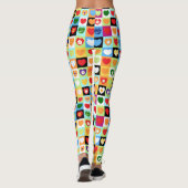 Leggings Motif de coeurs colorés (Dos)