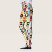 Leggings Motif de coeurs colorés (Gauche)
