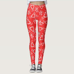 Leggings Motif de coeurs de la Saint-Valentin d'ange
