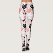 Leggings Motif de cœurs et de points dessinés à la main ID4 (Dos)