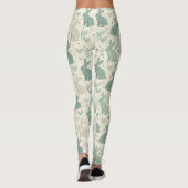 Leggings Motif de cœurs et silhouettes de lapins simples vi (Dos)