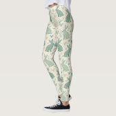 Leggings Motif de cœurs et silhouettes de lapins simples vi (Gauche)
