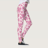 Leggings Motif de Coeurs Plaid mignonnes avec Parties scint (Droite)
