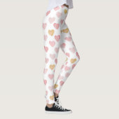 Leggings Motif De Coeurs Rose Et Or (Droite)