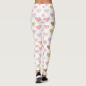 Leggings Motif De Coeurs Rose Et Or (Dos)