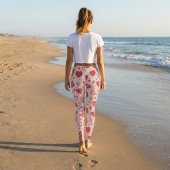 Leggings Motif de coeurs roses ludiques pour la Saint-Valen