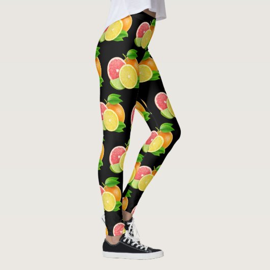 Leggings Motif de conception d'agrumes (Droite)