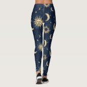 Leggings Motif de conception de lune Sun et Crescent (Dos)