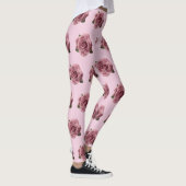 Leggings Motif de conception de rose rose minimal (Droite)