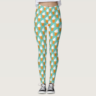 Leggings Motif de cône de glace vanille