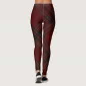 Leggings Motif de contrôle du Jacquard rouge (Dos)