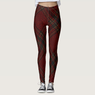 Leggings Motif de contrôle du Jacquard rouge