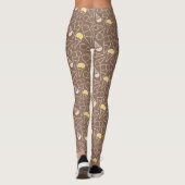 Leggings Motif de cornet de crème glacée sur le brun (Dos)