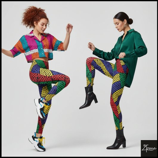 LEGGINGS MOTIF DE COULEUR