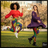 LEGGINGS MOTIF DE COULEUR