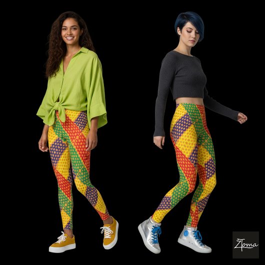 LEGGINGS MOTIF DE COULEUR