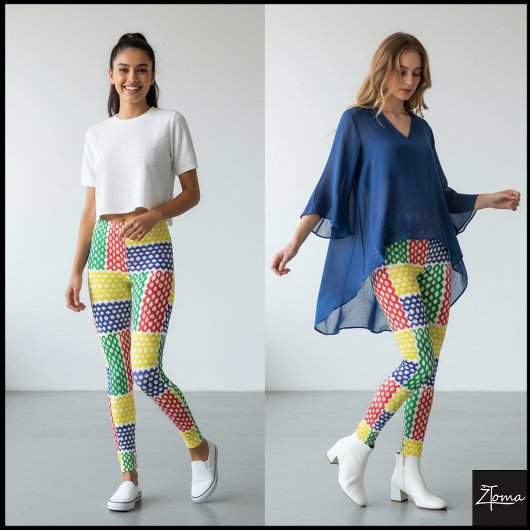LEGGINGS MOTIF DE COULEUR