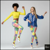 LEGGINGS MOTIF DE COULEUR