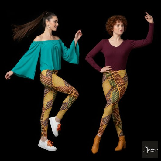LEGGINGS MOTIF DE COULEUR