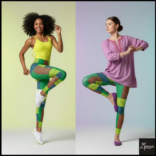LEGGINGS MOTIF DE COULEUR