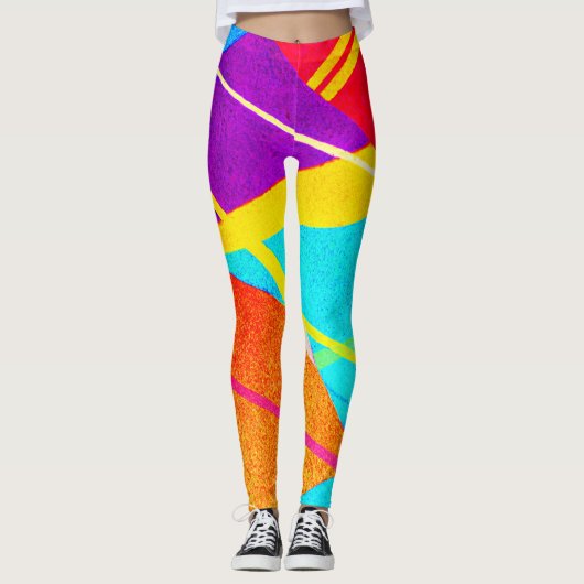 Leggings Motif de couleur expressif (Devant)
